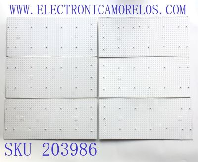 KIT DE LED'S PARA TV TCL ((INCOMPLETO SOLO 9 PIEZAS)) / NUMERO DE PARTE 40-65Q82-DRC4LG / GX 4C-LB65XB-PF04U / GX 4C-LB65XA-PF04U / GX 4C-LB65XC-PF04U / 190916 / PANEL LVU650NDBL / MODELO 65Q825
